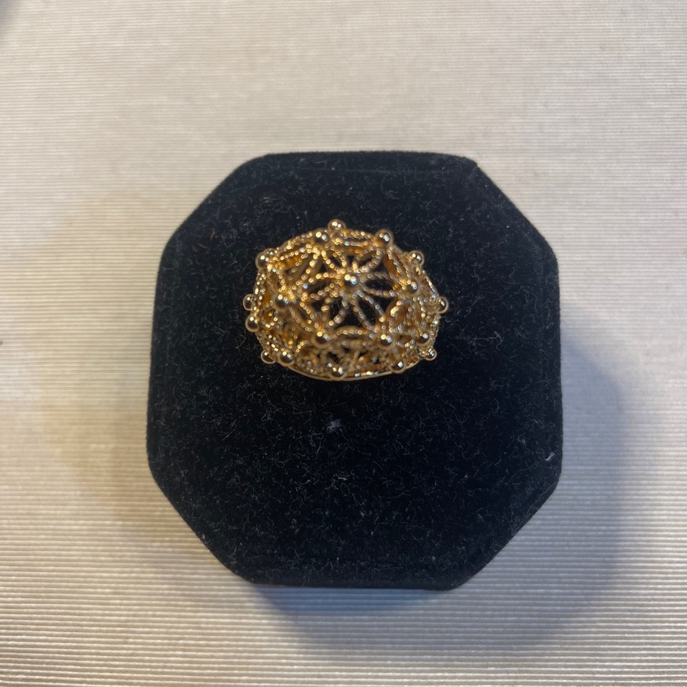 Avon Intricate Gold Statement Ring - image 1